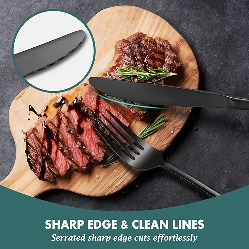 60 Pieces Cutlery Set with Drawer Storage Box Including Knives, Forks Spoons  Dishwasher Safe Suitable Dinnerware Set