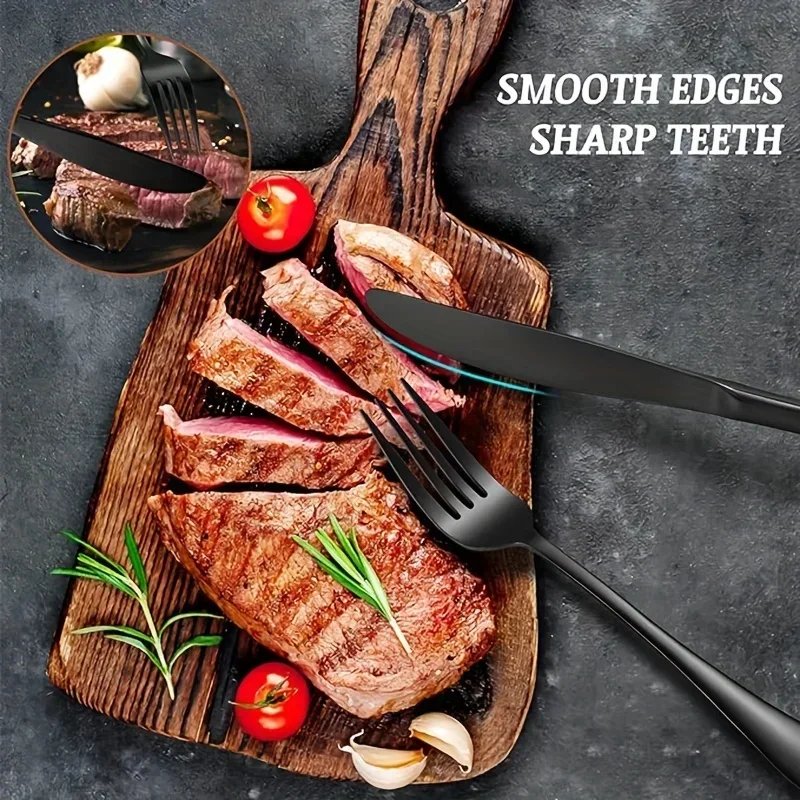 60 Pieces Cutlery Set with Drawer Storage Box Including Knives, Forks Spoons  Dishwasher Safe Suitable Dinnerware Set