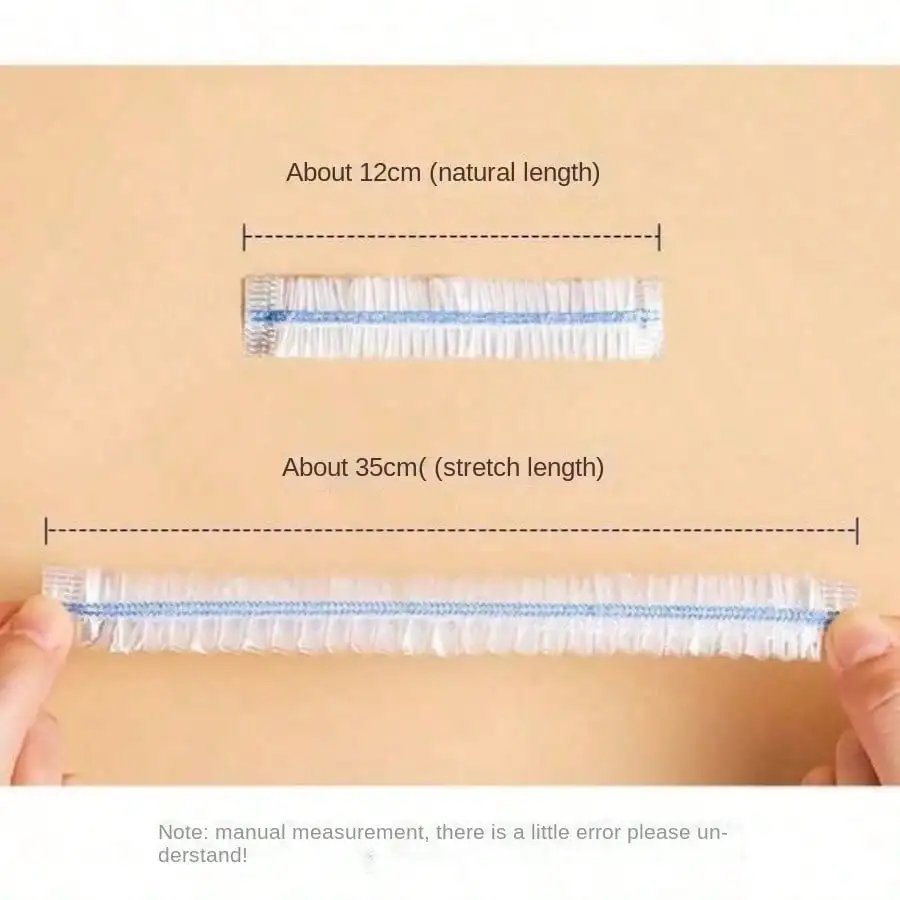 100PCS Multi-Use Food Covers, Thickened Elastic Plastic Wrap for Fresh Food Storage, Kitchen, Shoes - Highly Stretchable