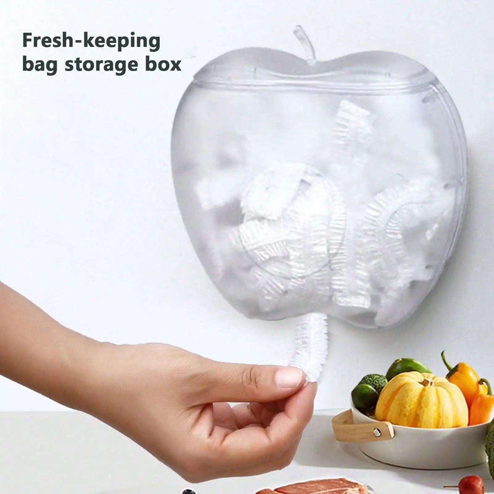 100PCS Multi-Use Food Covers, Thickened Elastic Plastic Wrap for Fresh Food Storage, Kitchen, Shoes - Highly Stretchable