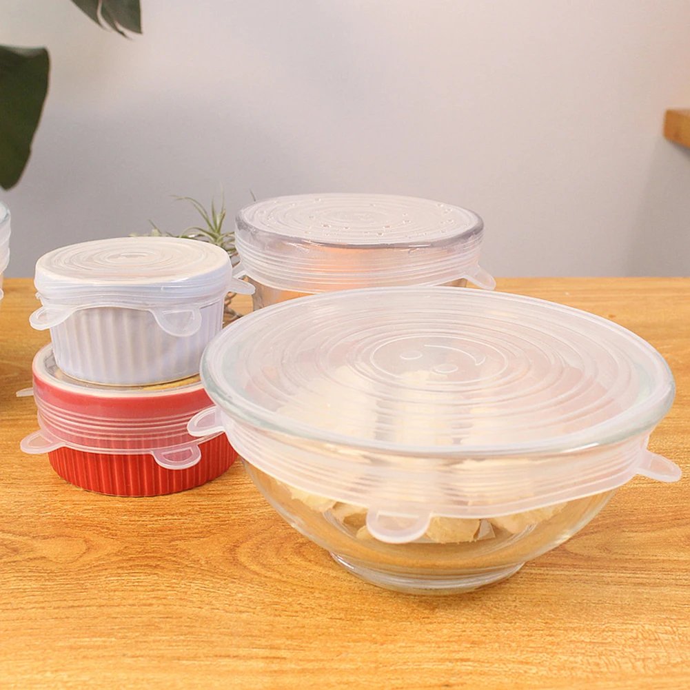 Silicone Stretch Lid Flexible Round Silicone Bowl Cover Keep Food Fresh  Food Storage Covers Premium Silicone Seal Lids