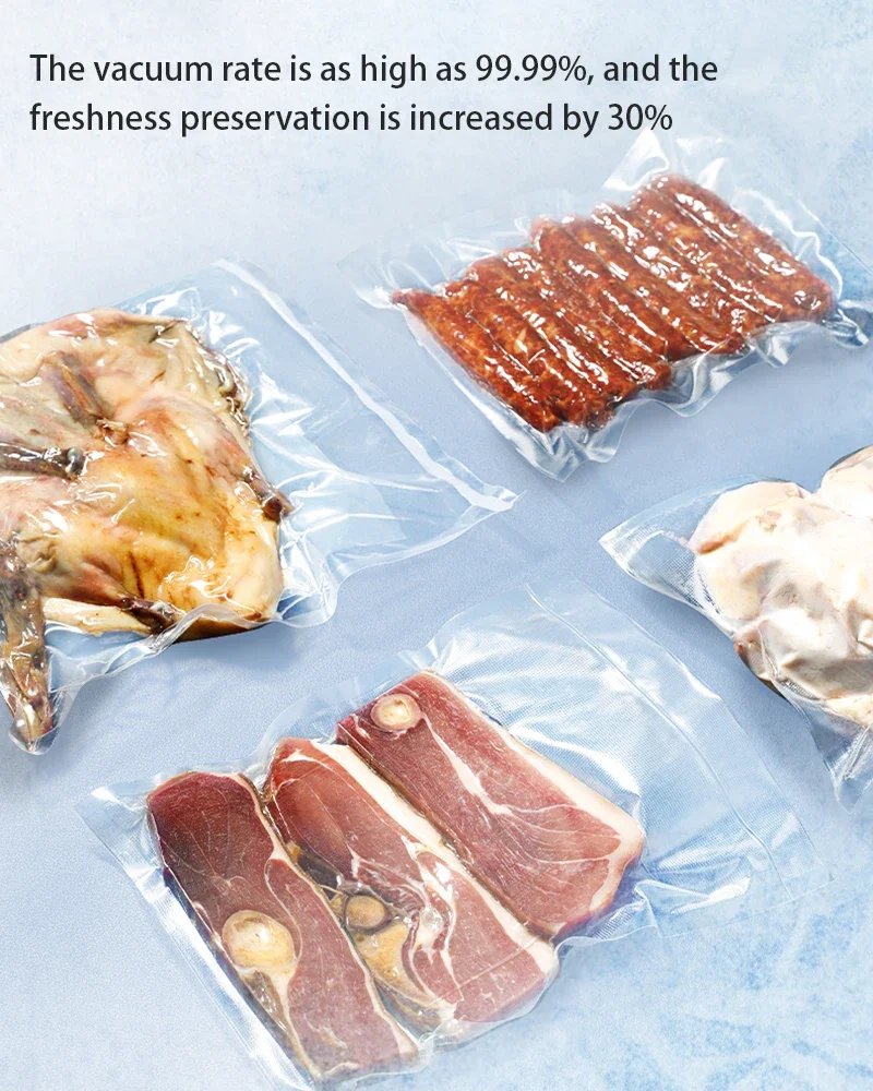 Eletric Vacuum Sealer Degasser Machine with 10PCS Vacuum Packaging Vinyl Bags Vacuum Food Sealer for Home and Kitchen Supplies