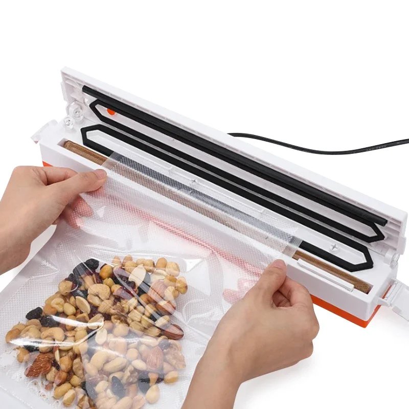 Eletric Vacuum Sealer Degasser Machine with 10PCS Vacuum Packaging Vinyl Bags Vacuum Food Sealer for Home and Kitchen Supplies