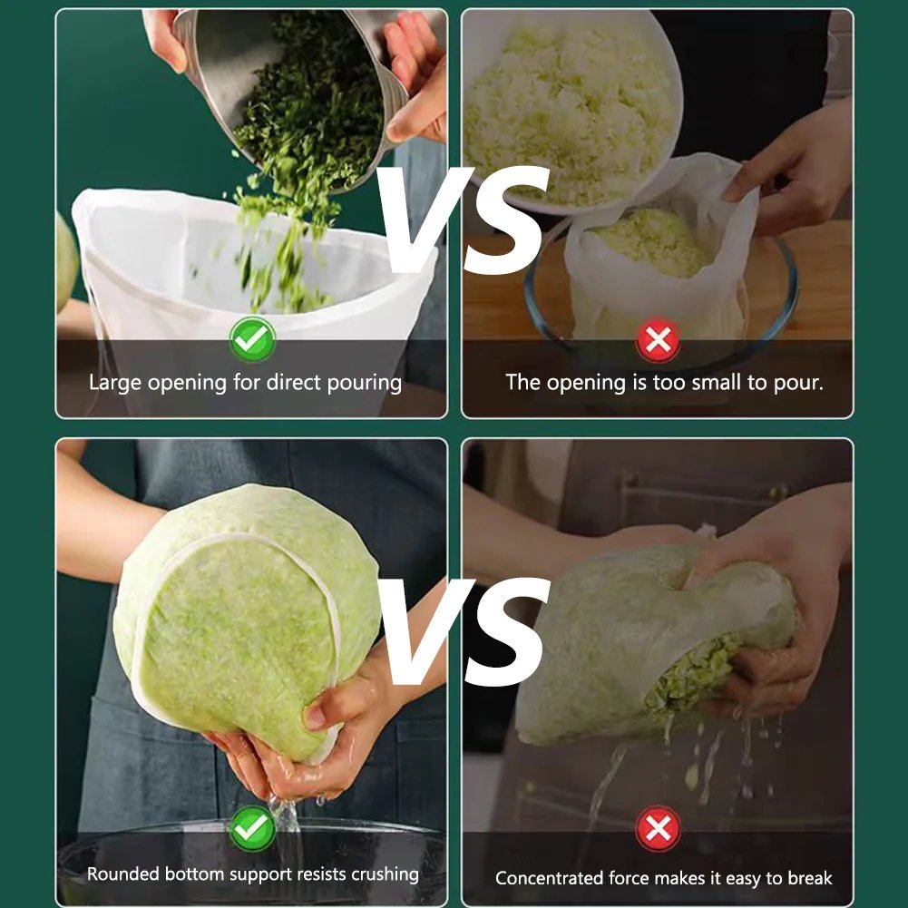 Soy Milk Bag Multi-Function Mesh Strainer Bag Fine Mesh Brew Filter Bag Food Strainer Bag for Straining Oat/Almond Milk