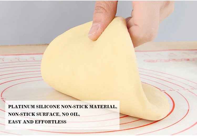 UNTIOR 1PCS Silicone Baking Mat Kneading Pad Dough Mat Pizza Cake Dough Maker Kitchen Cooking Grill Non-Stick Gadgets Bakeware
