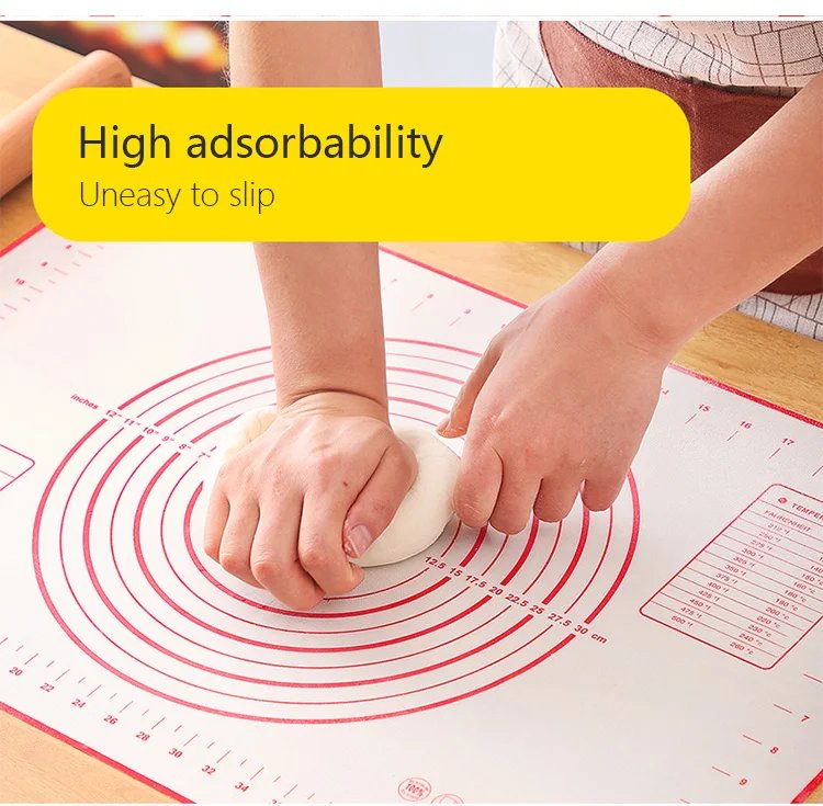 UNTIOR 1PCS Silicone Baking Mat Kneading Pad Dough Mat Pizza Cake Dough Maker Kitchen Cooking Grill Non-Stick Gadgets Bakeware