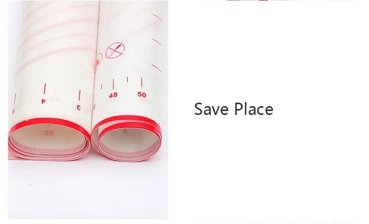 Silicone Pastry Mat Extra Thick Non Stick Baking Mat with Measurement Kitchen Fondant Dough Rolling Mat