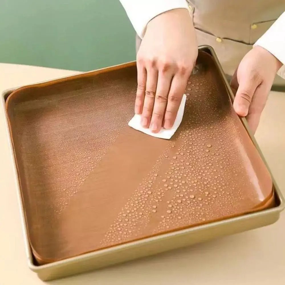 New Fits Teflon High Temperature Resistant Oven Baking Mat Reusable Portable Tray Cloth Non Stick Baking Tray Mat Oilpaper