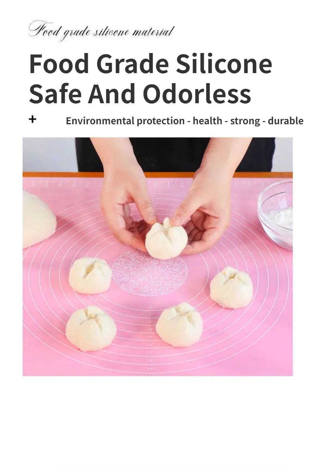 Silicone Baking Mat Pizza Dough Maker Pastry Kitchen Gadgets Cooking Tools Utensils Bakeware Kneading Accessories Lot /45*60cm