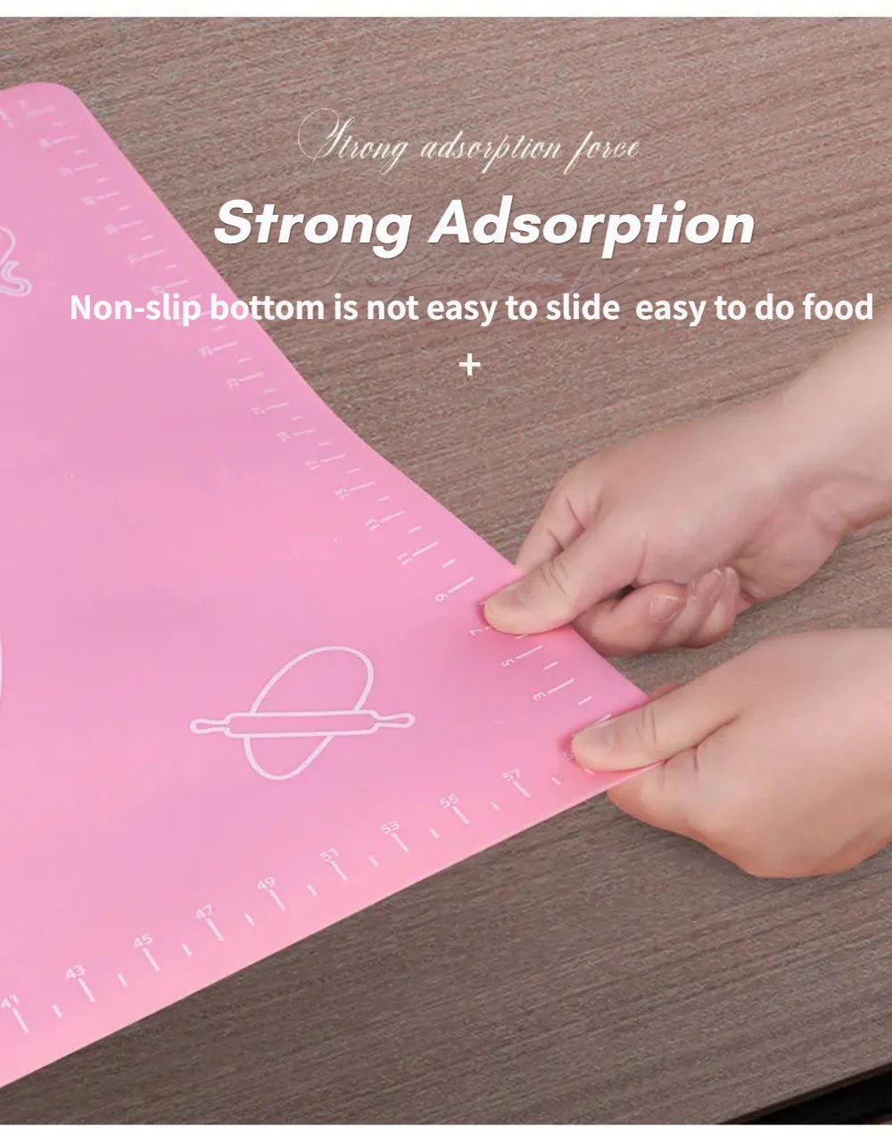 Silicone Baking Mat Pizza Dough Maker Pastry Kitchen Gadgets Cooking Tools Utensils Bakeware Kneading Accessories Lot /45*60cm