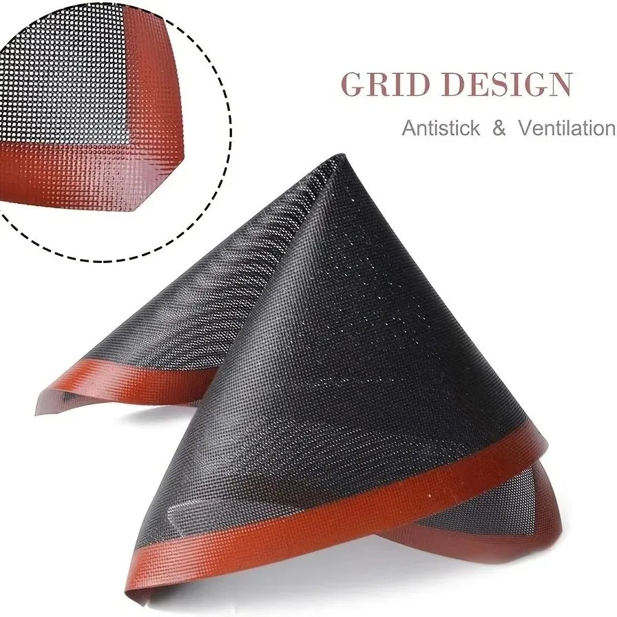 Reusable Perforated Silicone Baking Mat 2 Sides with Puff & Round Patterns Non-stick Oven Liner for Cookies Macaron Bread