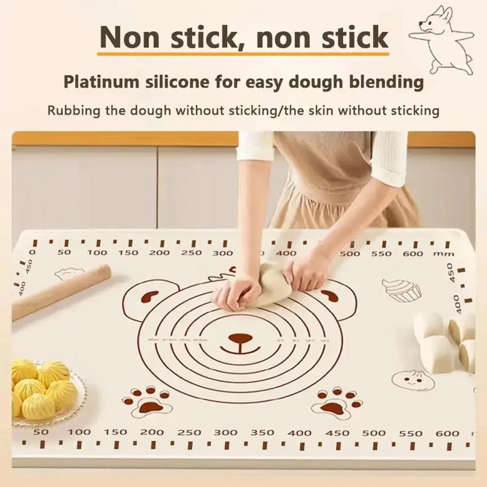 70*50cm Silicone Pad Baking Mat Sheet Kneading Dough Mat For Kitchen Rolling Dough Pizza Large Dough Non-Stick Maker Holder 70*50cm Silicone Pad Baking Mat Sheet Kneading Dough Mat For Kitchen Rolling Dough Pizza Large Dough Non-Stick Maker Holder