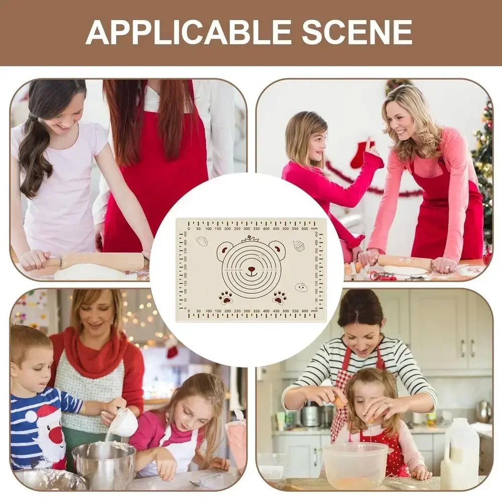 70*50cm Silicone Pad Baking Mat Sheet Kneading Dough Mat For Kitchen Rolling Dough Pizza Large Dough Non-Stick Maker Holder 70*50cm Silicone Pad Baking Mat Sheet Kneading Dough Mat For Kitchen Rolling Dough Pizza Large Dough Non-Stick Maker Holder