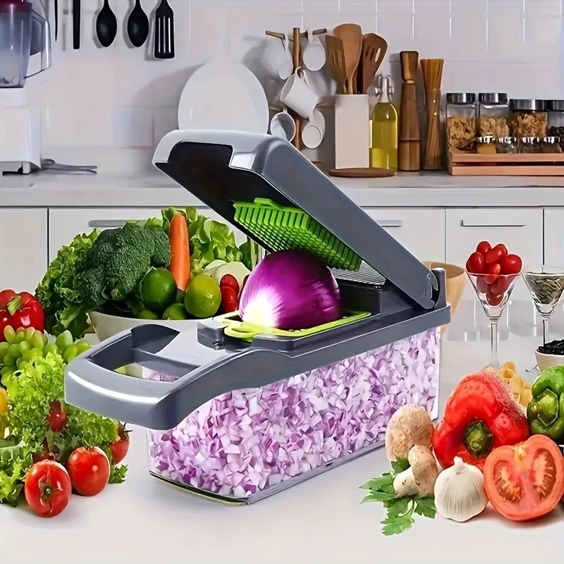 Multifunctional Vegetable Chopper 14 In One Chopper Handle Food Grate Chopper Kitchen Vegetable Slicer Dicing Machine Cutting