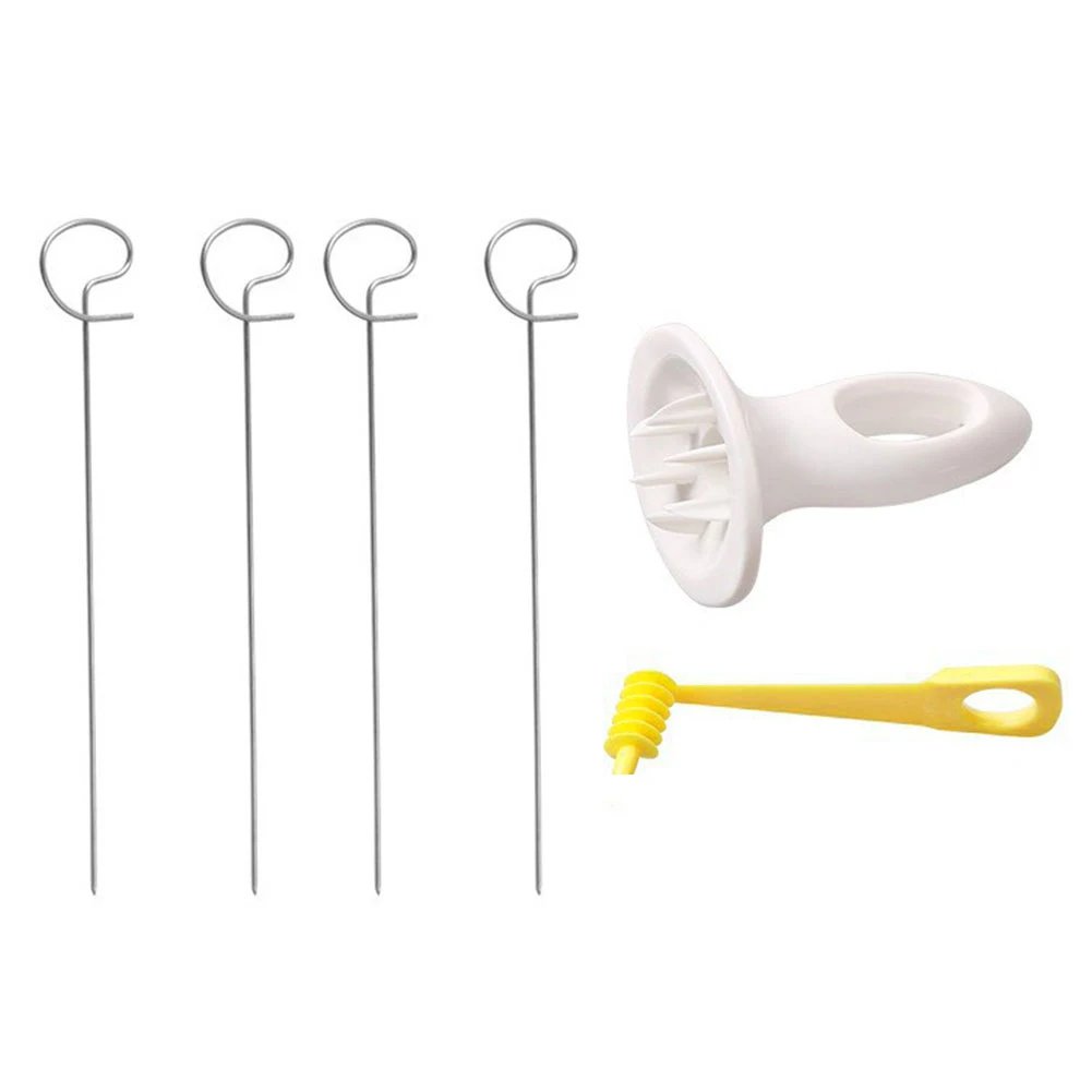 1-5Sets Stainless Steel Plastic Rotate Potato Slicer Twisted Potato Spiral Slice Cutter Creative Vegetable Tool Kitchen Gadgets