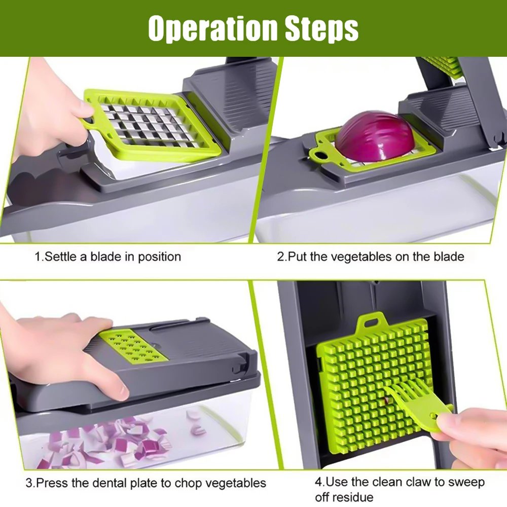 14 in 1 Multifunctional Vegetable Onion Manual Chopper Food Kitchen Potato Cut Shredder Slicer Kitchen Gadget 14 in 1 Multifunctional Vegetable Onion Manual Chopper Food Kitchen Potato Cut Shredder Slicer Kitchen Gadget