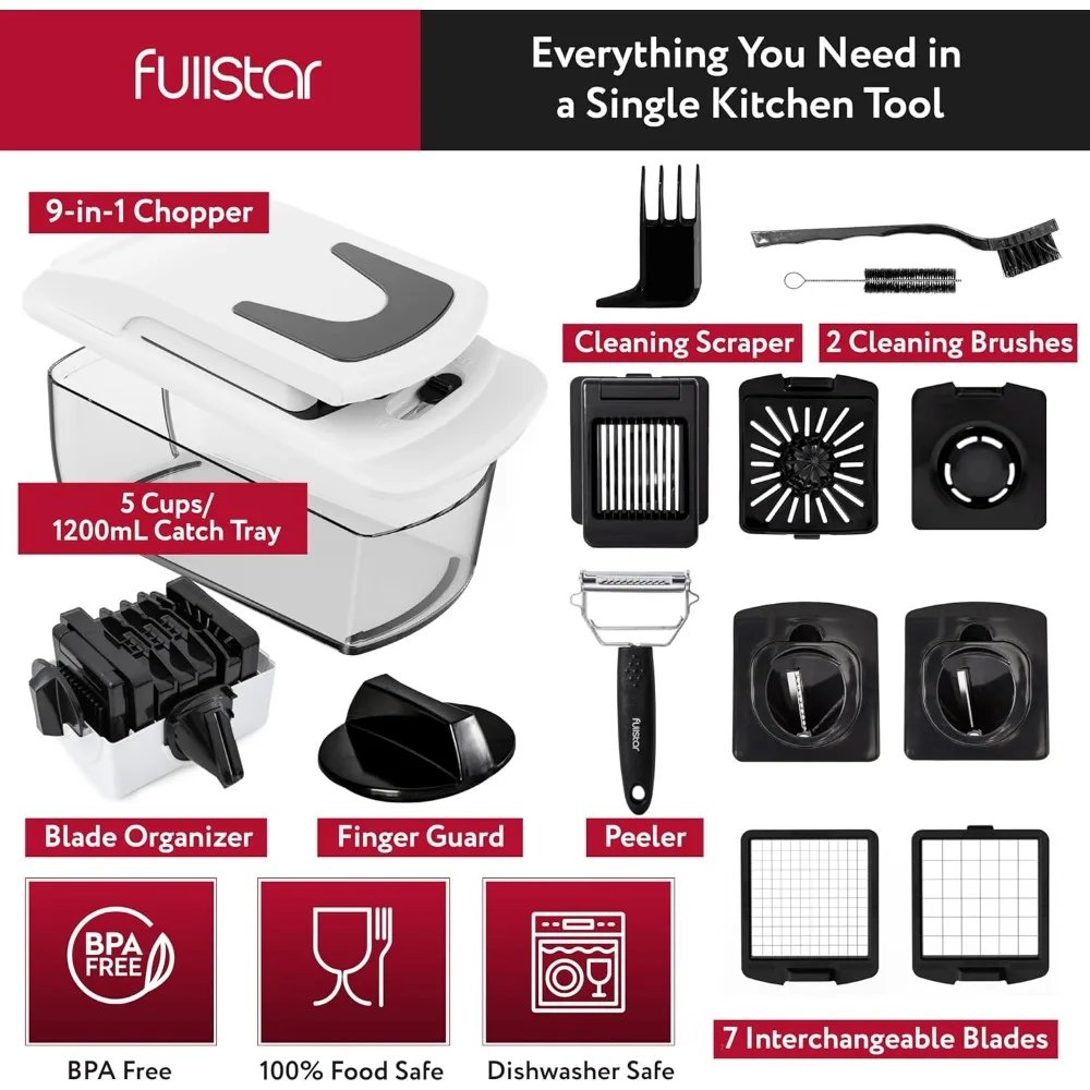 The Original Pro Chopper - Vegetable Chopper and Spiralizer, Food Chopper with Container, Fruit Slicer, Kitchen Gadgets