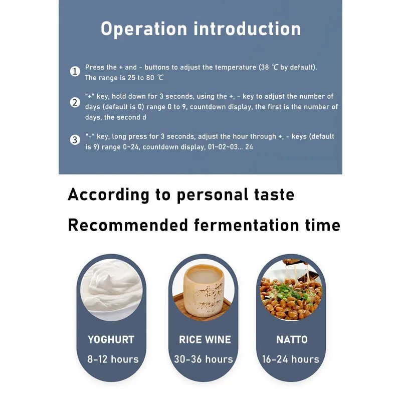 3.5L 8L 12L Stainless Steel Yogurt Maker Milk And Yogurt Fermentation Machine 3.5L 8L 12L Stainless Steel Yogurt Maker Milk And Yogurt Fermentation Machine