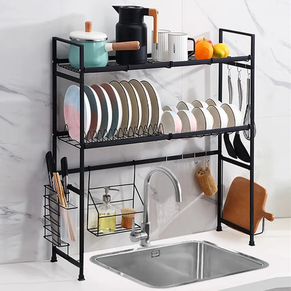 Over The Sink Dish Drying Rack 2 Tier Stainless Steel Above Sink Dish Rack Sink