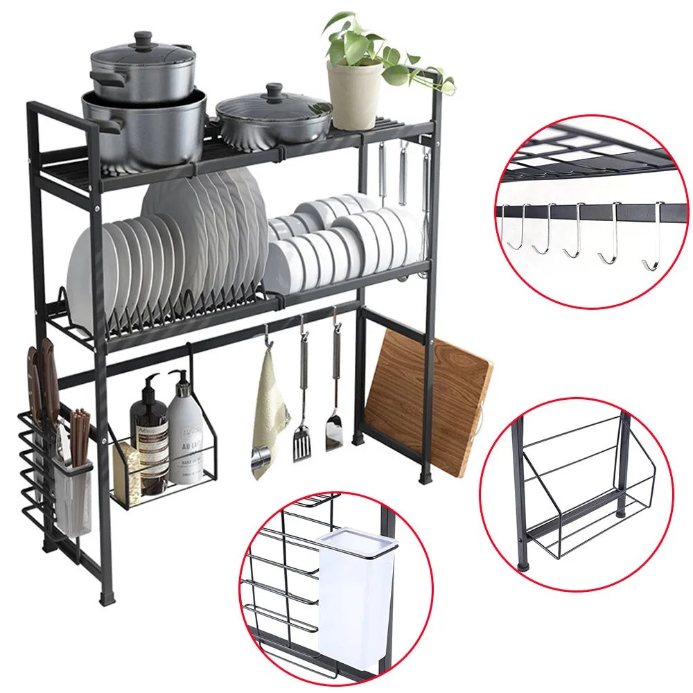Over The Sink Dish Drying Rack 2 Tier Stainless Steel Above Sink Dish Rack Sink