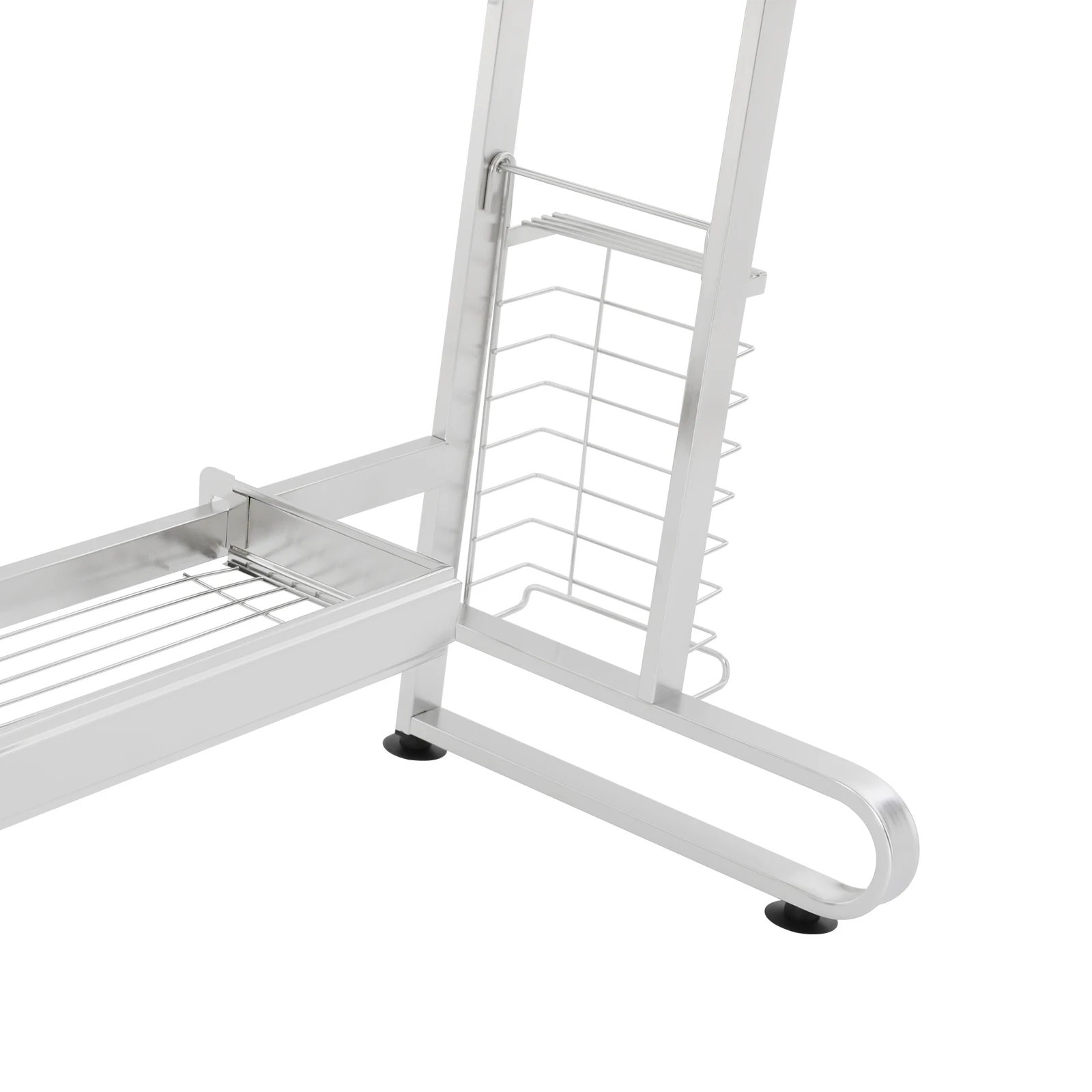 1/2-Tier Over Sink Dish Drying Rack Stainless Steel Dish Drying Rack Expandable Over Kitchen Sink Organizer