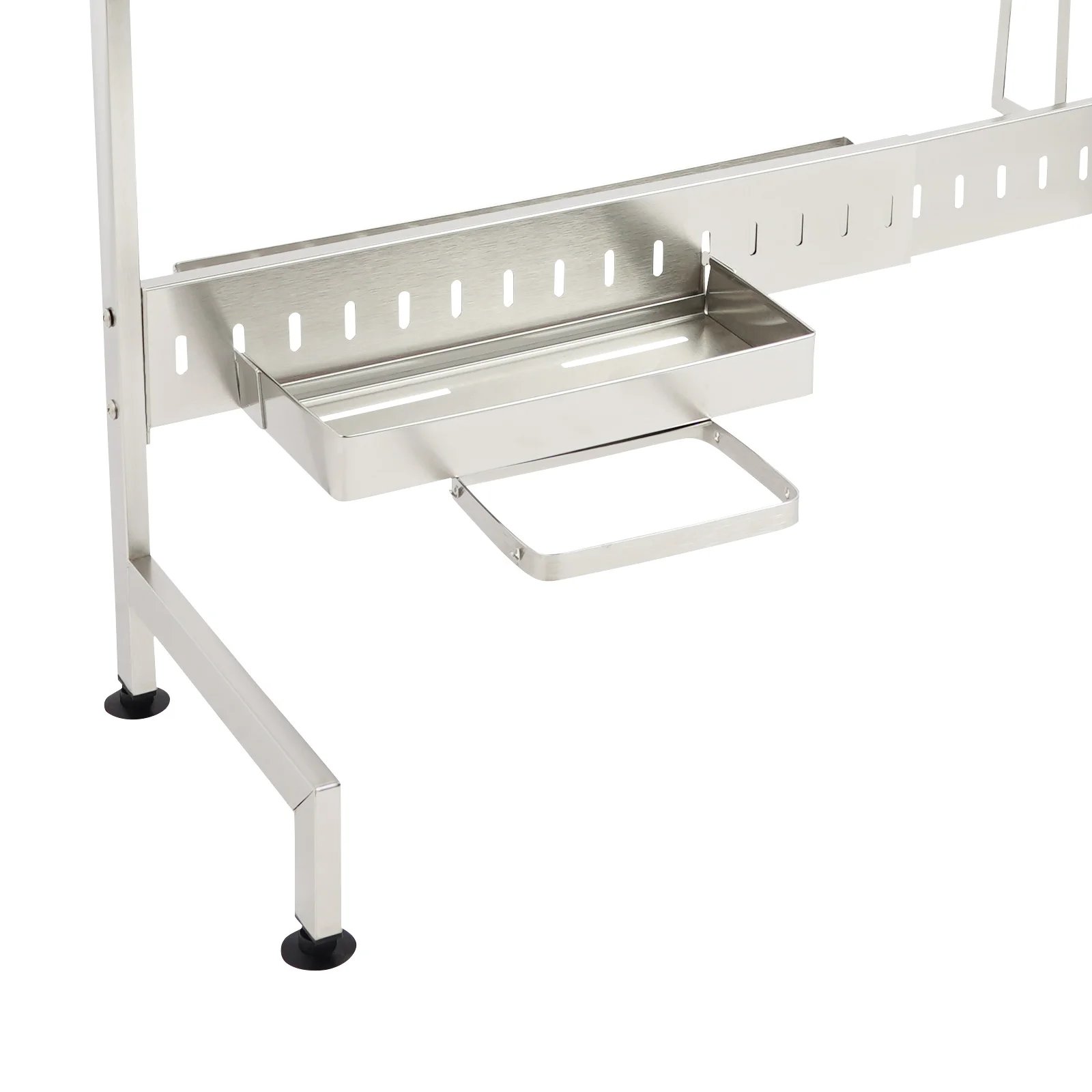 1/2-Tier Over Sink Dish Drying Rack Stainless Steel Dish Drying Rack Expandable Over Kitchen Sink Organizer