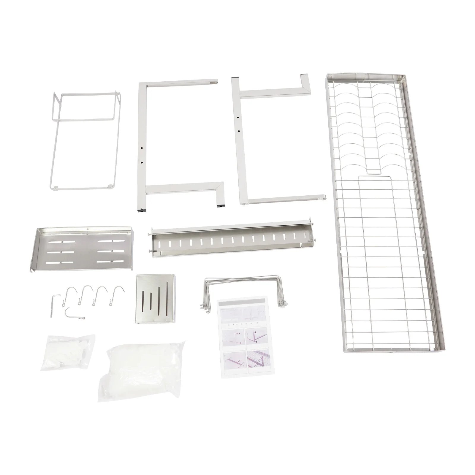 1/2-Tier Over Sink Dish Drying Rack Stainless Steel Dish Drying Rack Expandable Over Kitchen Sink Organizer