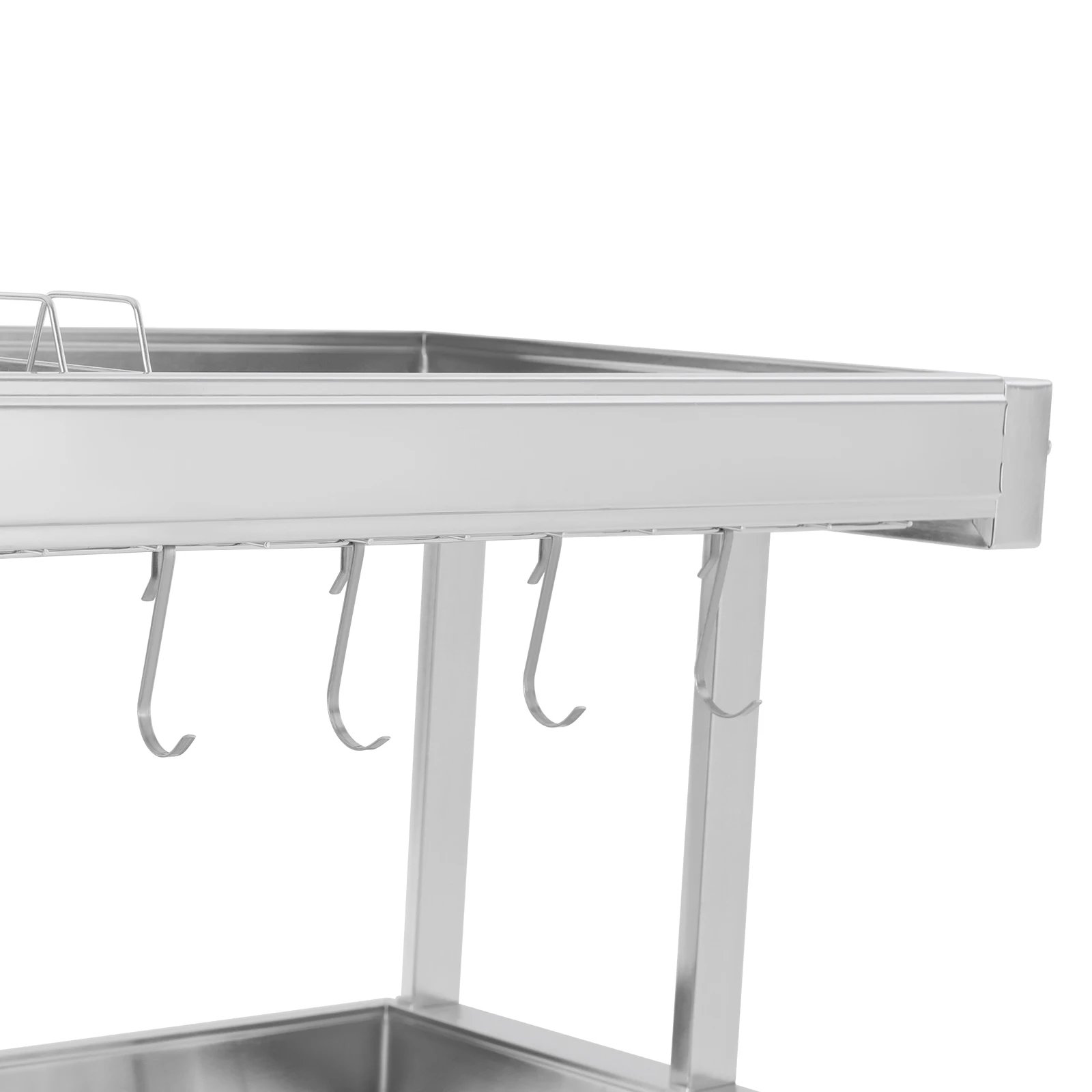1/2-Tier Over Sink Dish Drying Rack Stainless Steel Dish Drying Rack Expandable Over Kitchen Sink Organizer