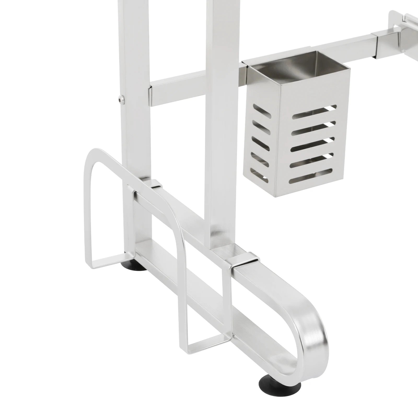 1/2-Tier Over Sink Dish Drying Rack Stainless Steel Dish Drying Rack Expandable Over Kitchen Sink Organizer