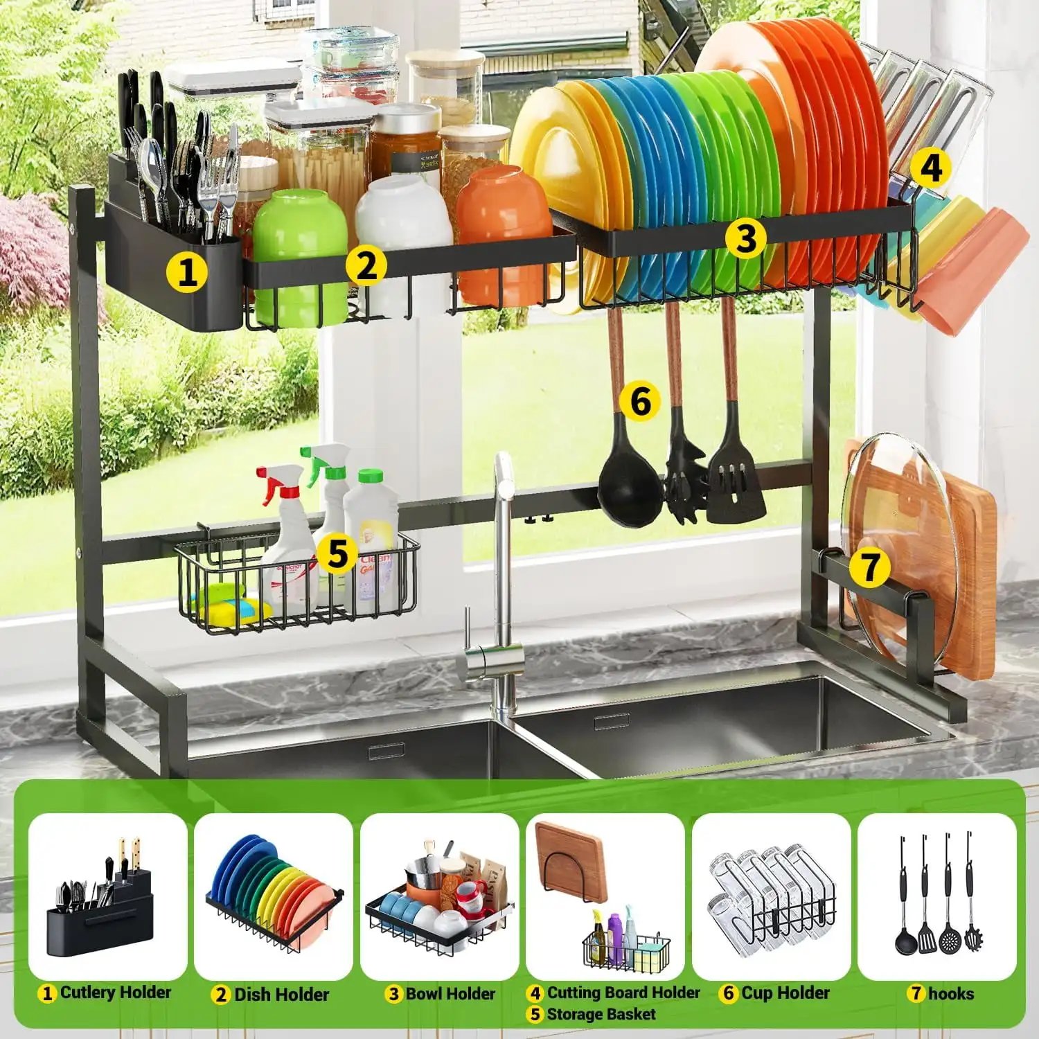 Stainless Steel Foldable Dish Drying Rack