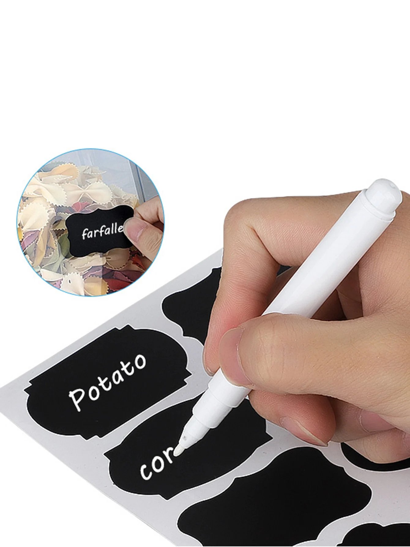 24pcs New Kitchen Sealed Storage Box Set Dry Food Storage For Sugar, Flour, Baking PP Material Comes with Convenience Stickers