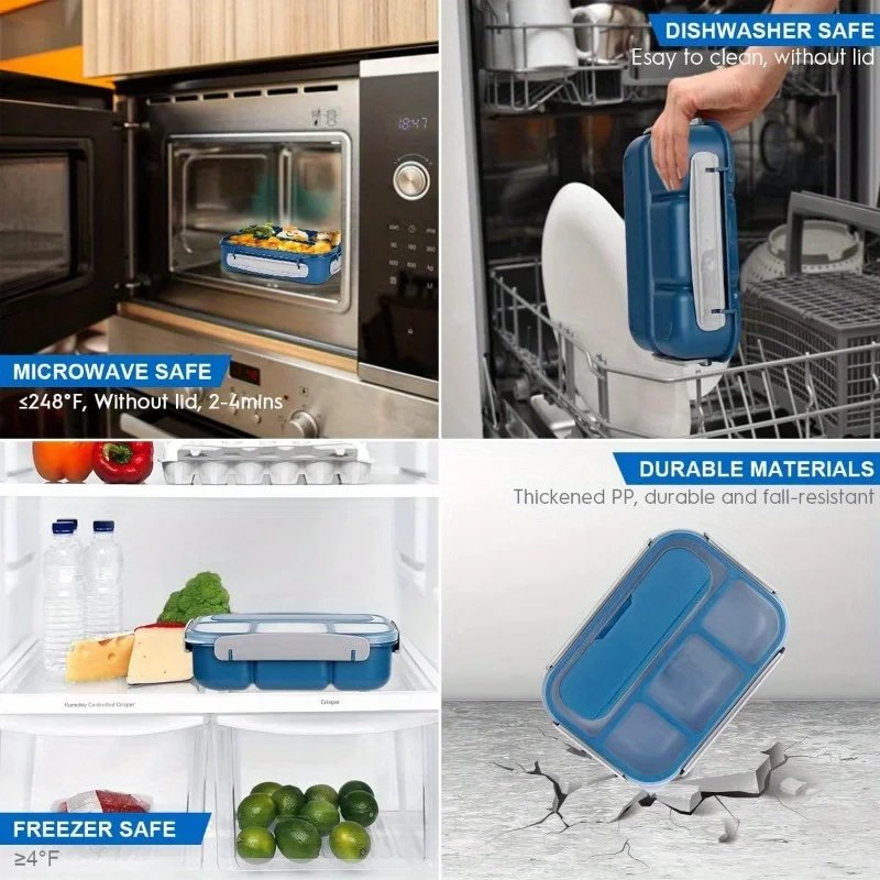 Lunch Box Kids/Children School Bento Boxes Food Containers Adult Bento Lunch Box Microwave Oven Heating Dishwasher Freezer Safe