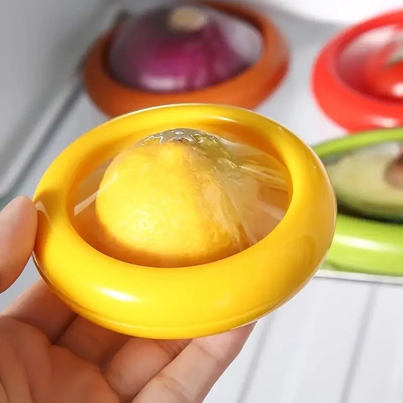 4Pcs Onion Storage Avocado Saver Holder, Silicone Fruit Storage Box, Lemons Garlic Tomato Peper Storage Containers, Avocado Save