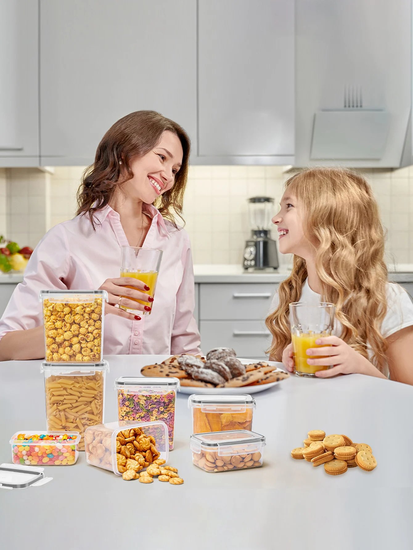 30pcs，storage and organization，labeled and marked airtight food storage containers and condiment jars - keep grains, flour