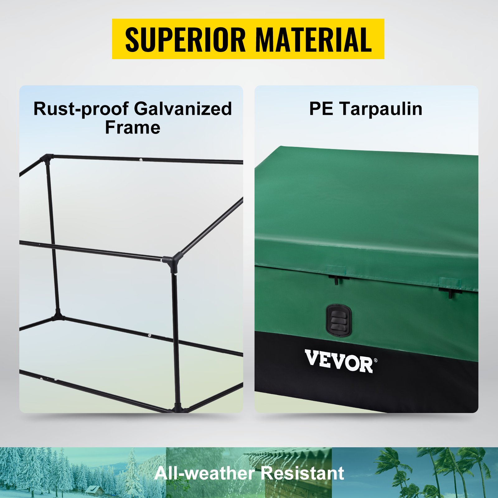 SucceBuy Outdoor Storage Box Patio Deck Box 100 /150 /230 Gallon Waterproof PE Tarpaulin Patio & Garden Furniture Home & Garden