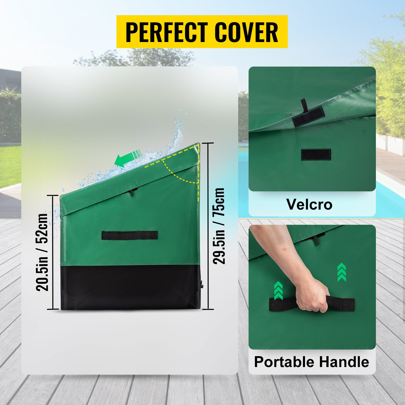 SucceBuy Outdoor Storage Box Patio Deck Box 100 /150 /230 Gallon Waterproof PE Tarpaulin Patio & Garden Furniture Home & Garden