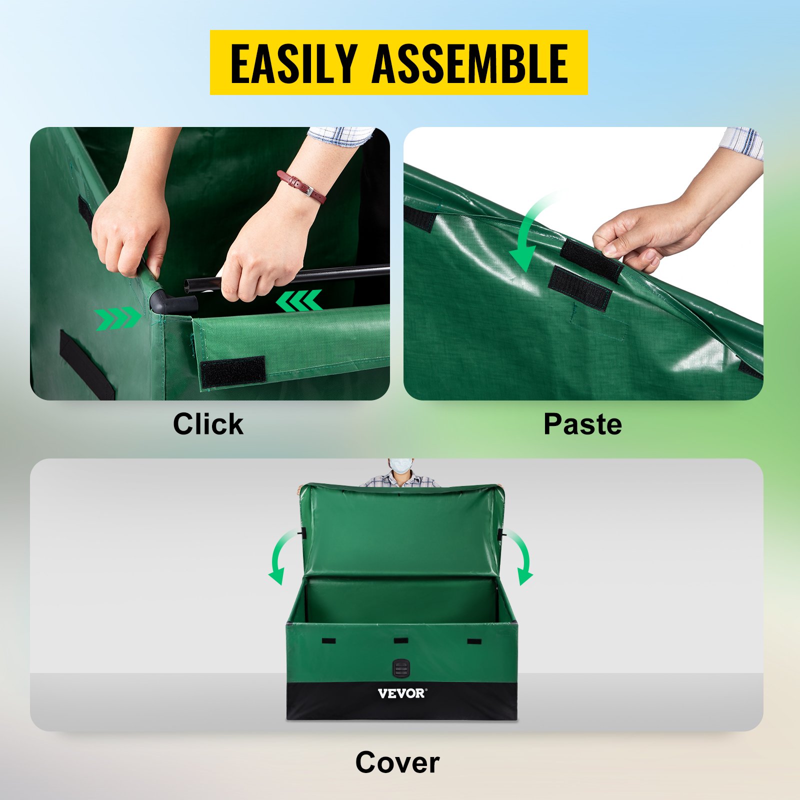 SucceBuy Outdoor Storage Box Patio Deck Box 100 /150 /230 Gallon Waterproof PE Tarpaulin Patio & Garden Furniture Home & Garden