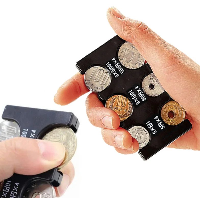 Mini Portable Coin Organizer, Portable Plastic Coin Holder, Multi-Slot Japanese & Korean Currency Storage, Money Management