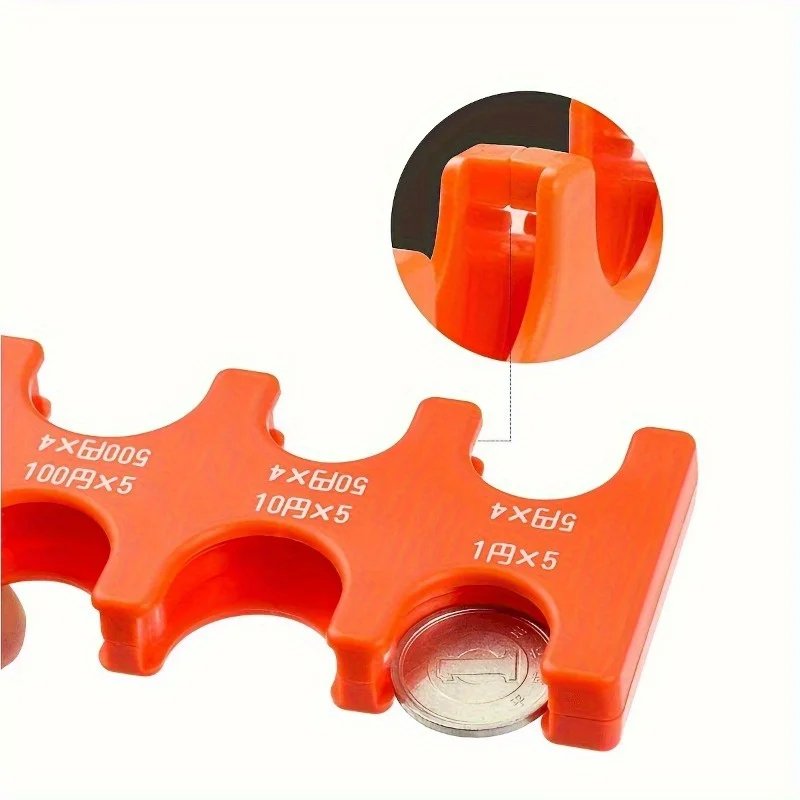 Mini Portable Coin Organizer, Portable Plastic Coin Holder, Multi-Slot Japanese & Korean Currency Storage, Money Management