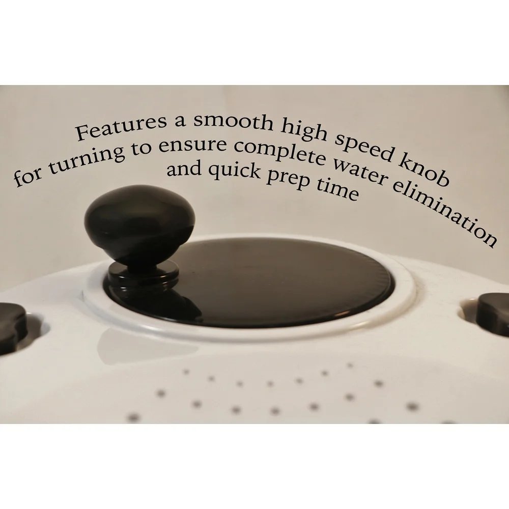 Salad Spinner with Locking Lid High Speed Knob Straining Bowl Colander Fruits and Vegetables Easy Salad Preparation