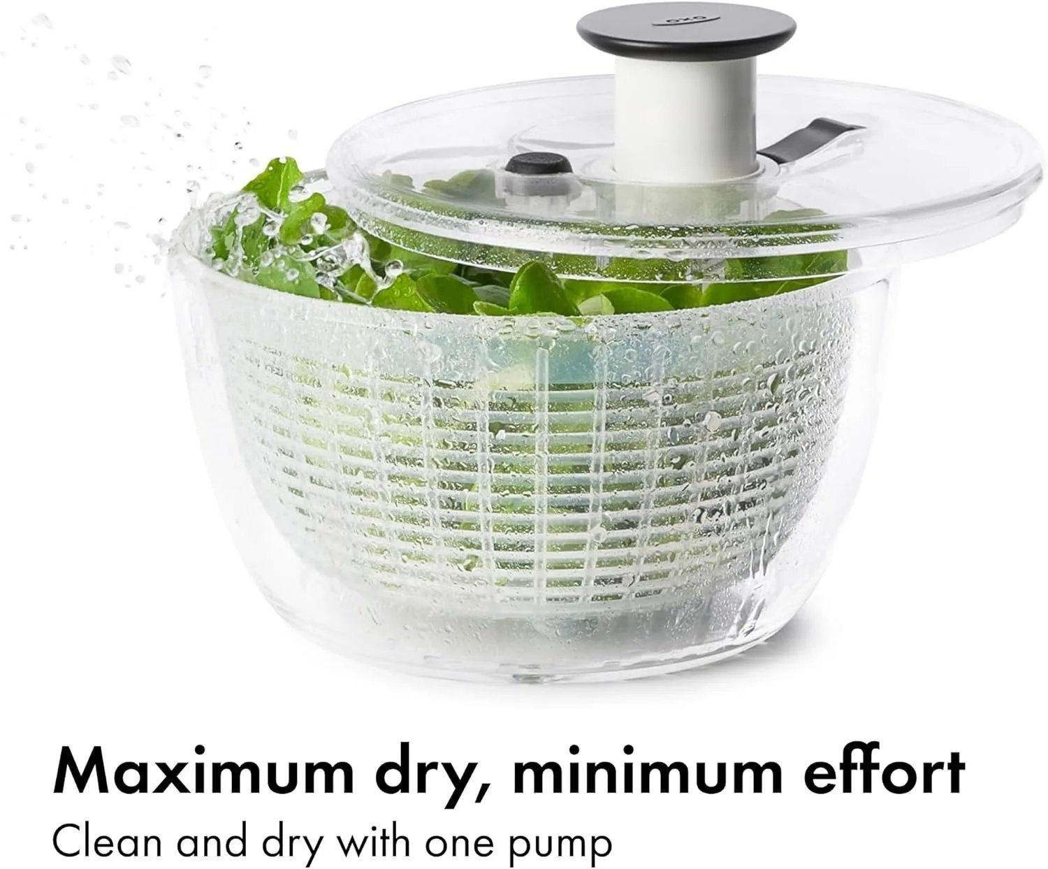 Good Grips Salad Spinner | Lettuce Spinner | Fruit Washer | Fruit Washing Bowl with Strainer | Vegetable Cleaner | Salad Cleaner