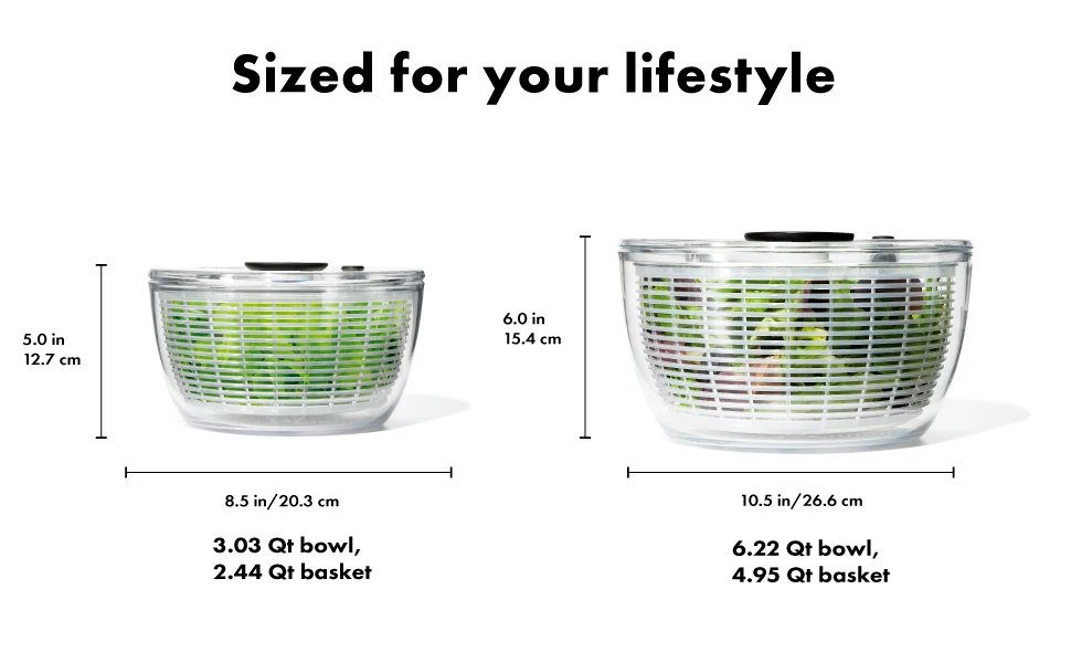 OXO Good Grips Salad Spinner, Fruit Washer and Lettuce Spinner