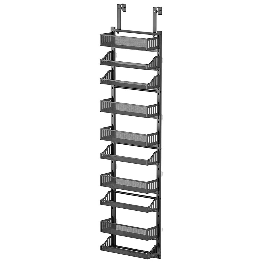Over The Door Pantry Organizer, 10-Tier Pantry Door Hanging Heavy-Duty Carbon Steel Storage Rack Can Organizer For Kitchen Spice