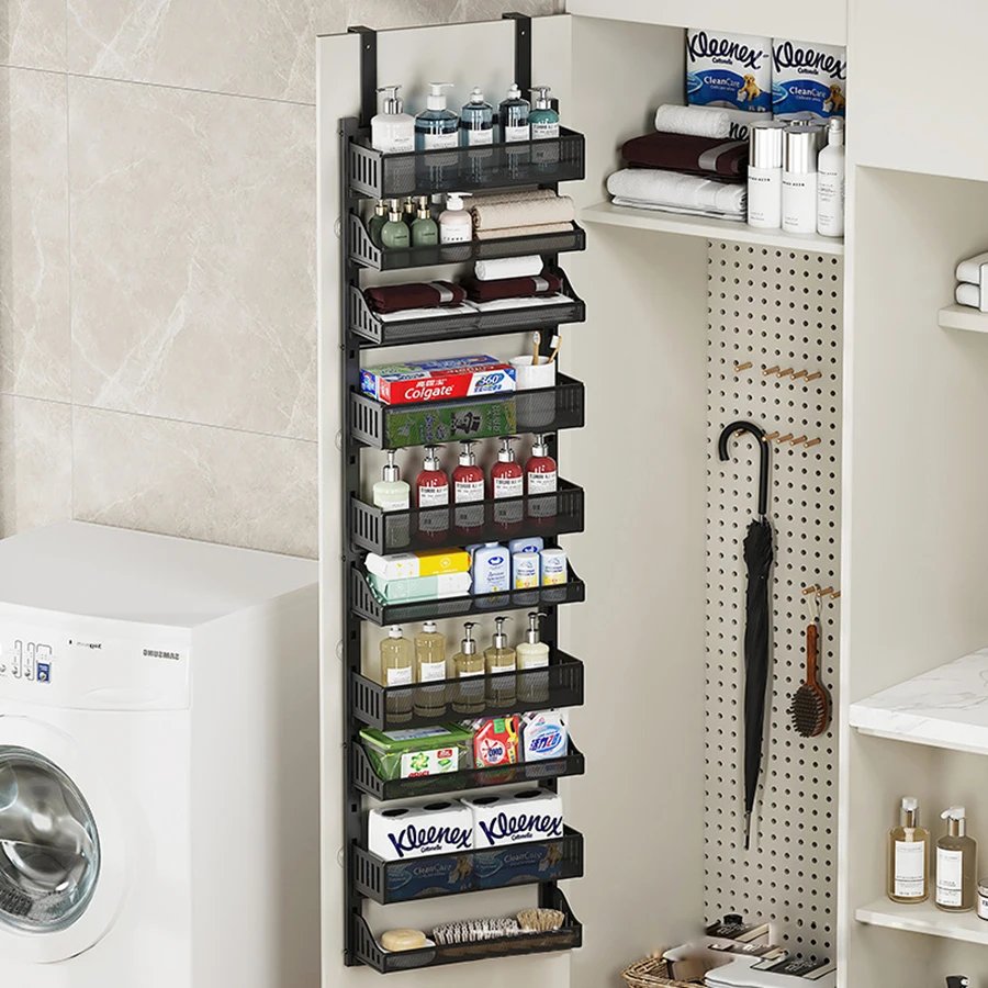 Over The Door Pantry Organizer, 10-Tier Pantry Door Hanging Heavy-Duty Carbon Steel Storage Rack Can Organizer For Kitchen Spice