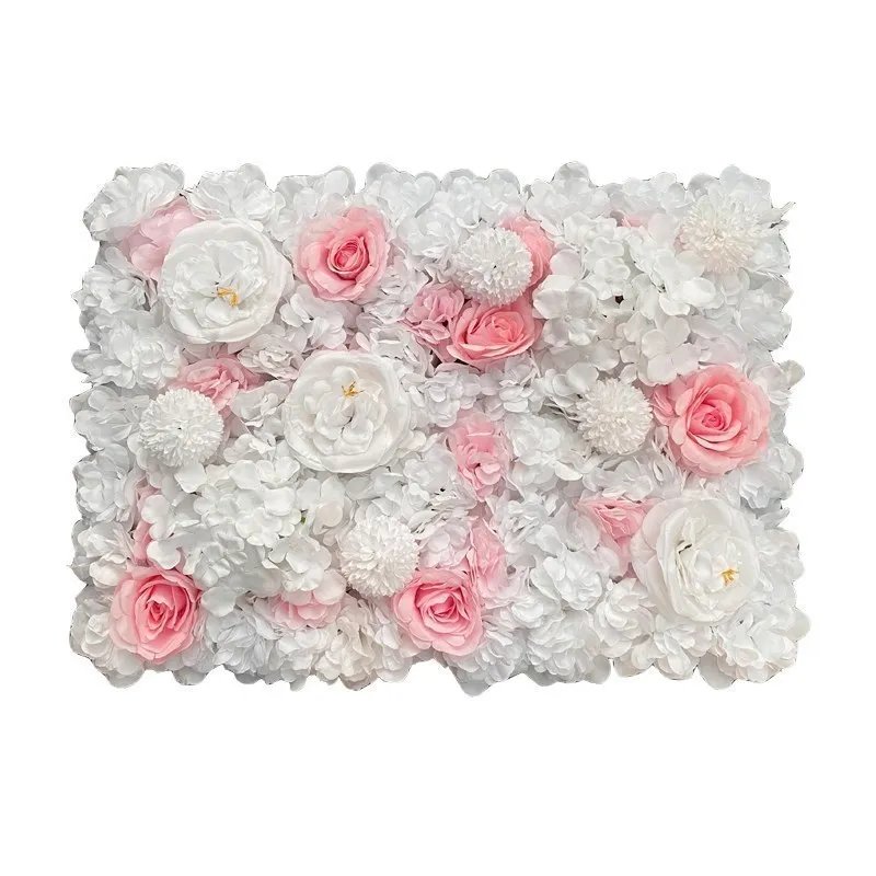 Pink Silk Rose Flower Wall Panels Artificial Flower for Wedding Decoration Baby Show Party Home Bedroom Backdrop Decor