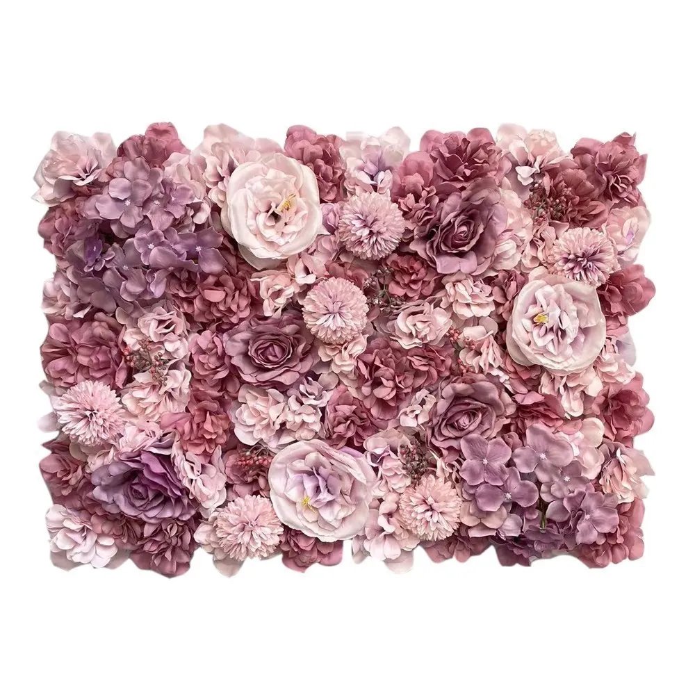 Pink Silk Rose Flower Wall Panels Artificial Flower for Wedding Decoration Baby Show Party Home Bedroom Backdrop Decor