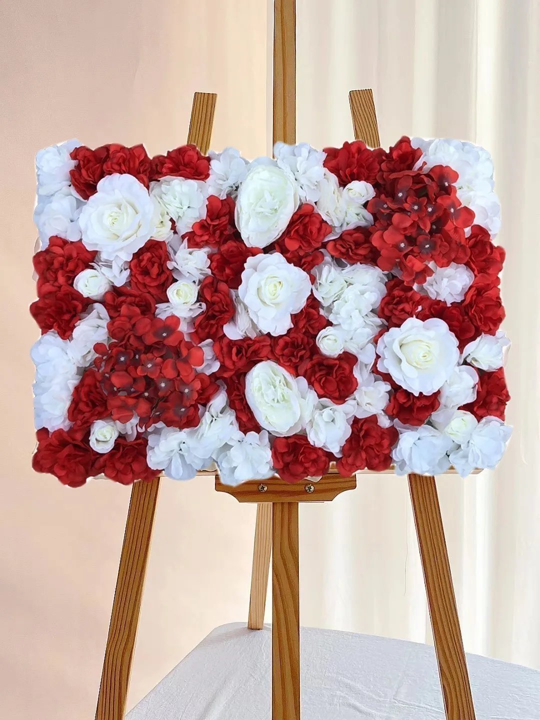 Pink Silk Rose Flower Wall Panels Artificial Flower for Wedding Decoration Baby Show Party Home Bedroom Backdrop Decor