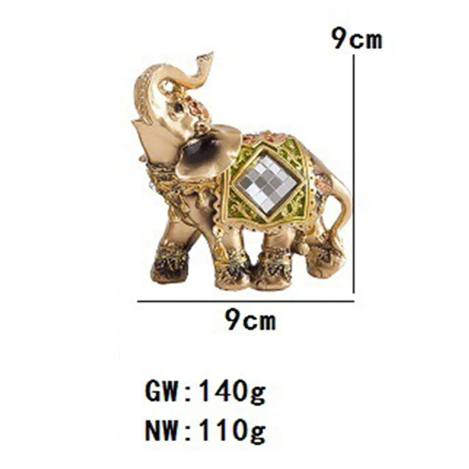 Cute Elephant Figurines Statue Lucky Elephant Decoration Statue Suitable for Office Wine Cooler Decor