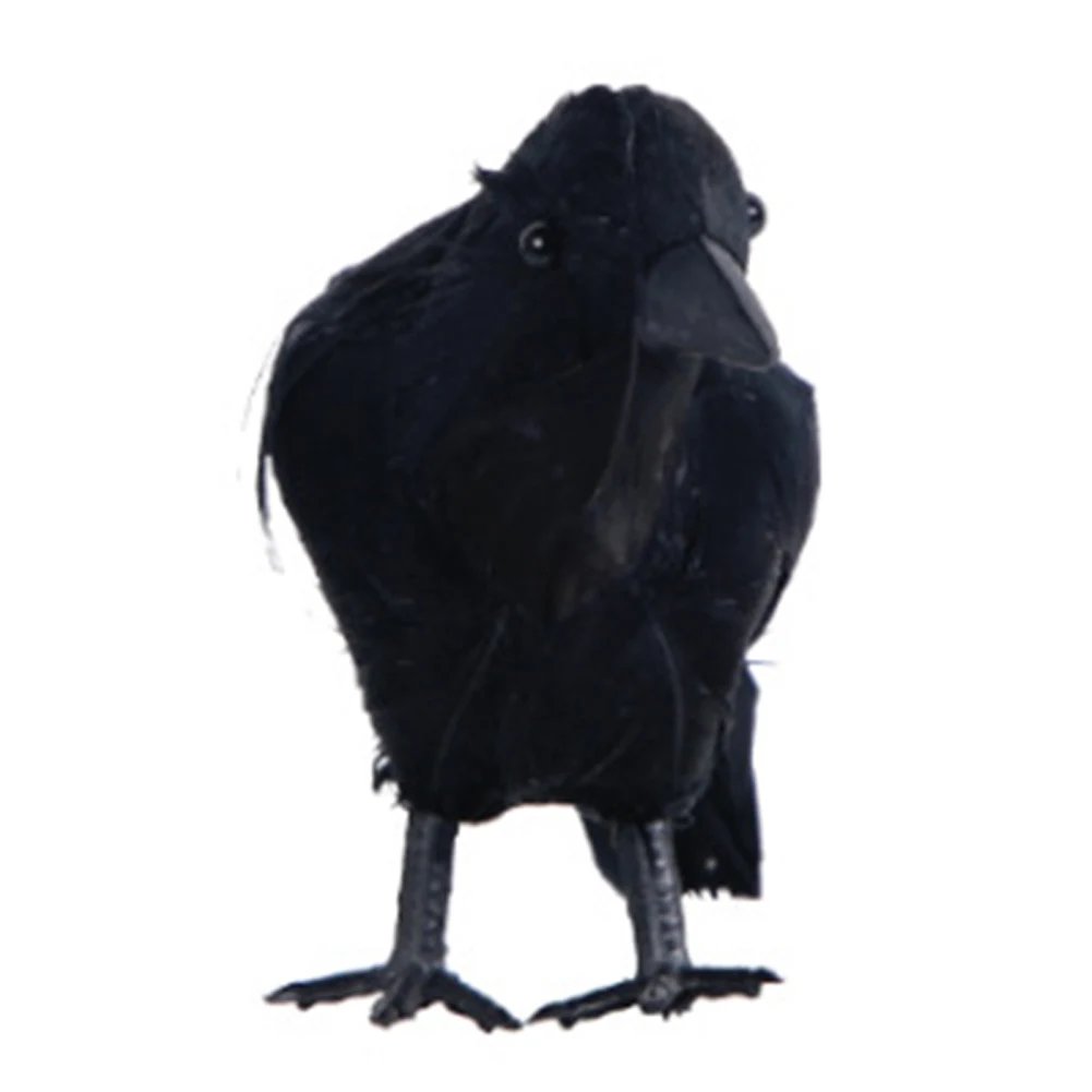 Halloween Ravens Decor Props Realistic Artificial Raven Crow Multifunctional Festive Atmosphere Lifelike Theme Party Ornaments