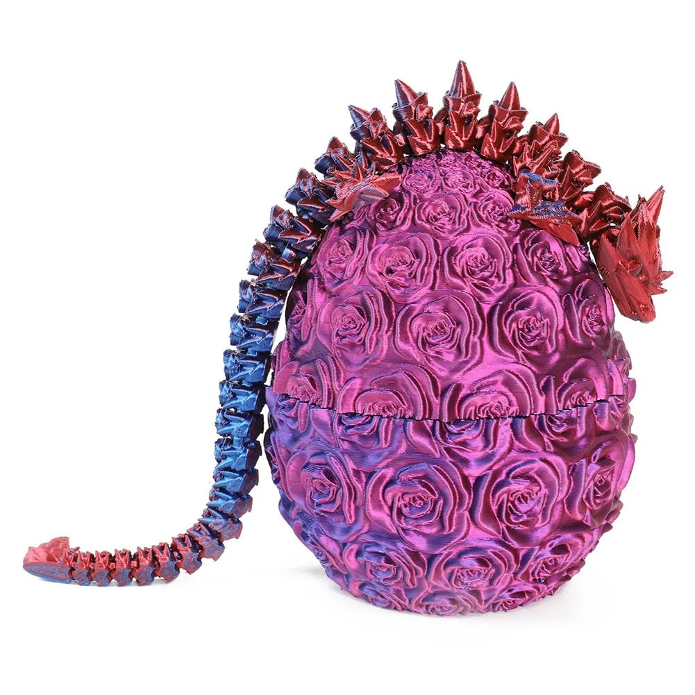 24/30cm Printed Dragon With 10/13cm Egg Joints Articulated Dragon Toy Home Office Desktop Ornament Articulated Dragon Fidget Toy
